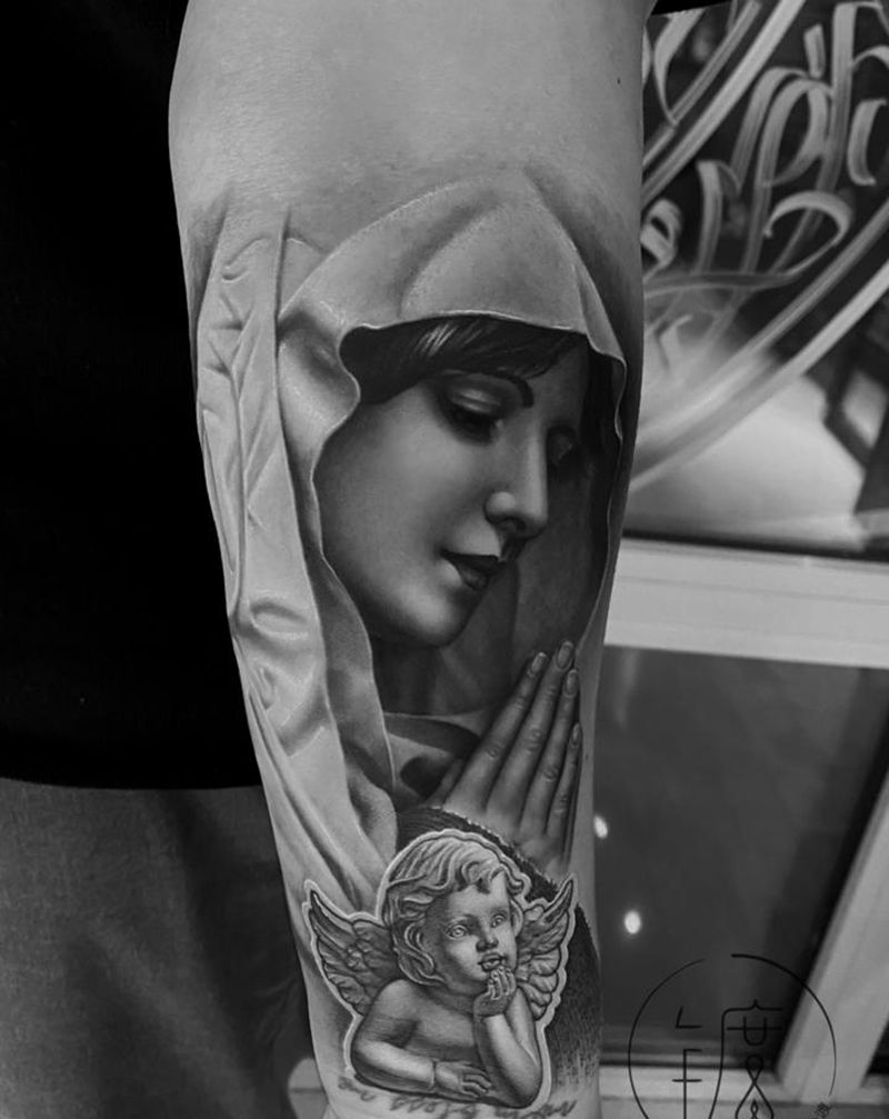 by拾渡纹身图片_手臂欧美写实纹身图案