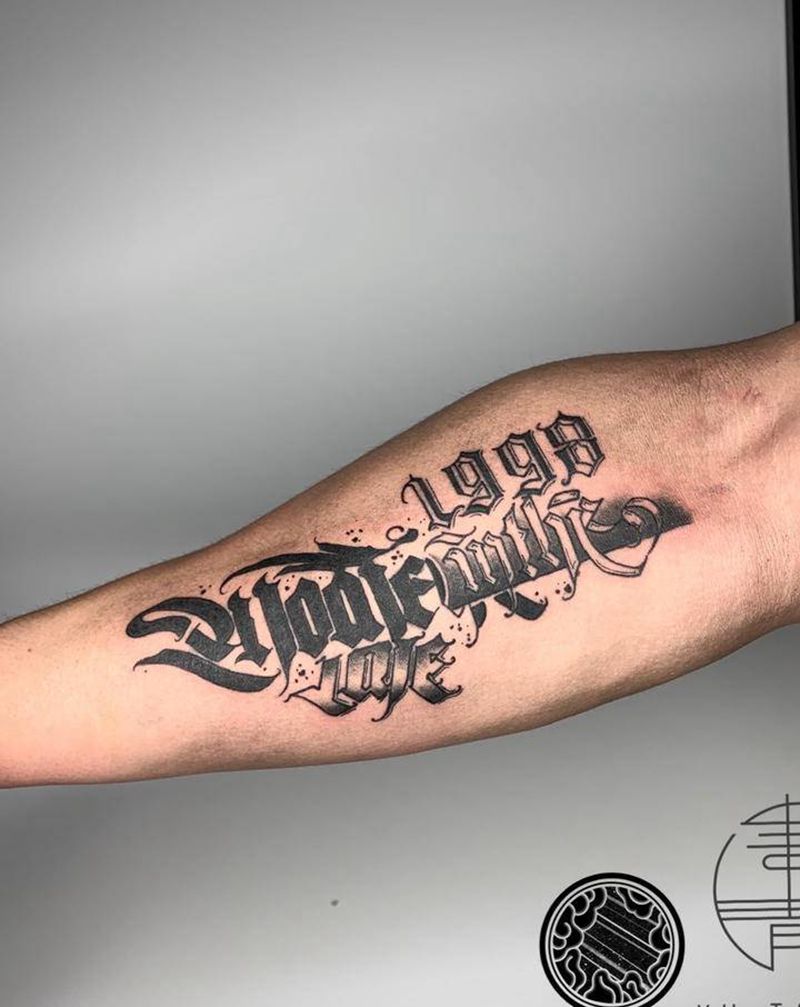 原创花体字纹身图片_花体字纹身图案