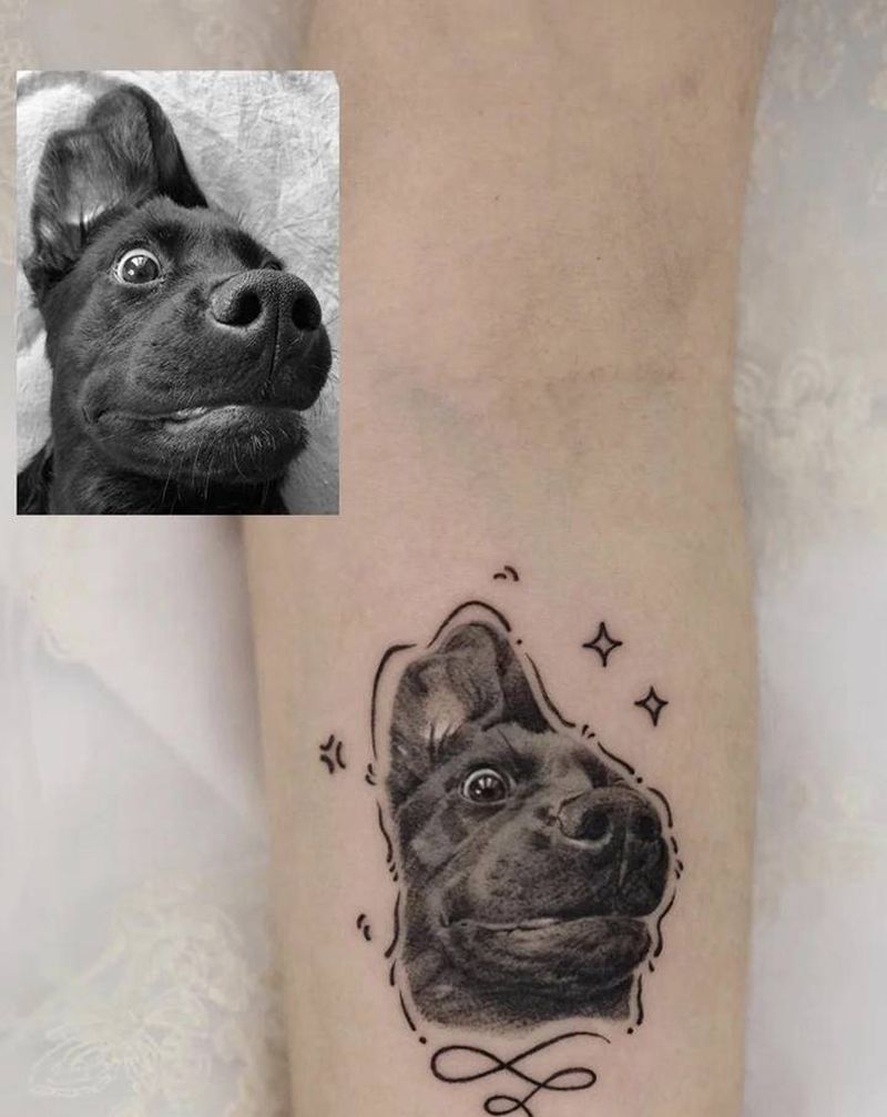 《赏》纹身图片_手臂欧美写实纹身图案