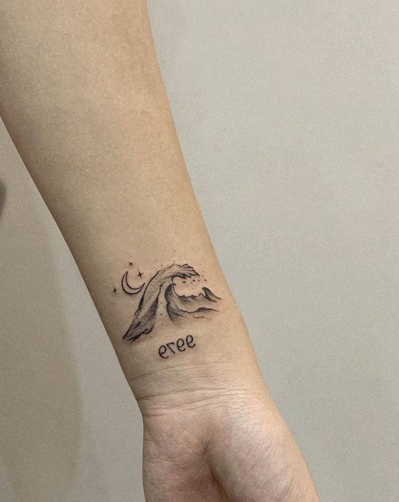 《一生相伴》纹身图片_手臂点刺纹身图案