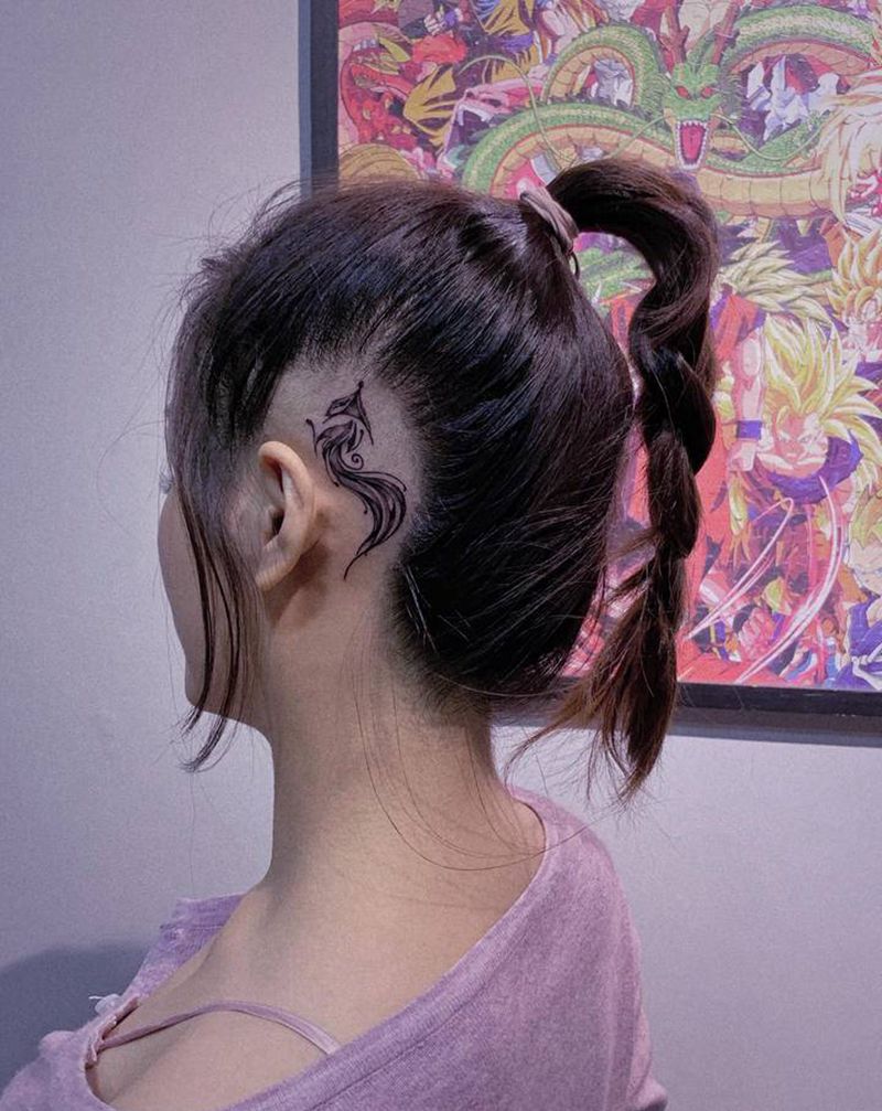 《头部狐狸》纹身图片_头部纹身图案