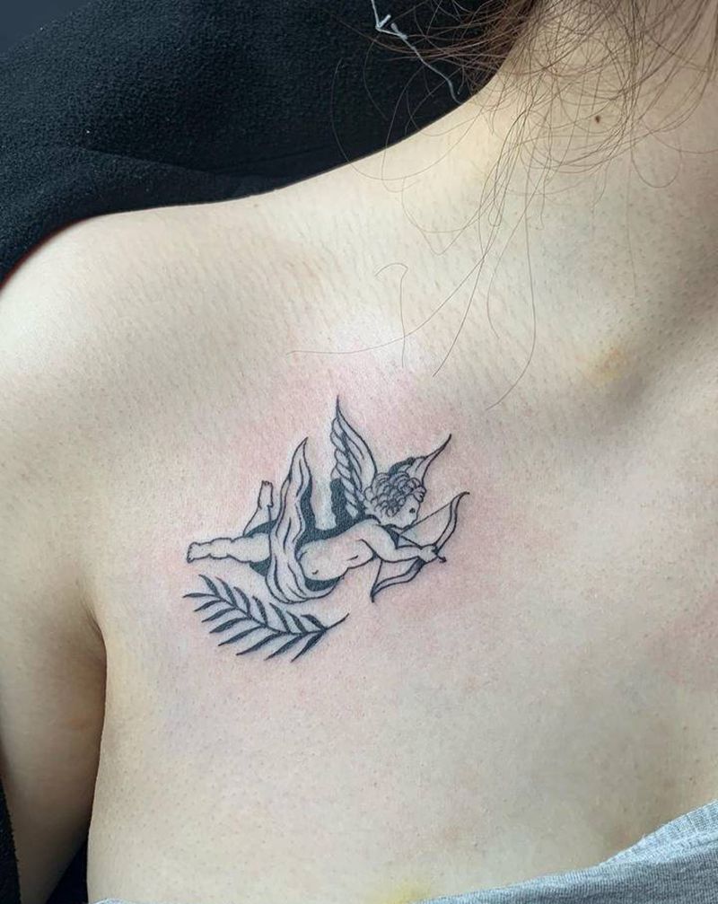 【小天使】纹身图片_胸部纹身图案