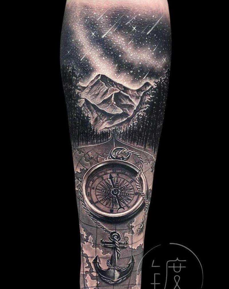 bu拾渡纹身图片_手臂欧美写实纹身图案