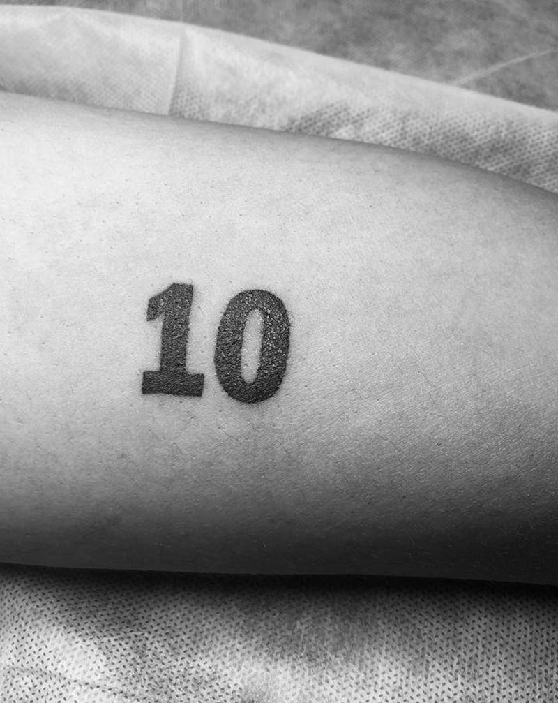 数字纹身图片_手臂数字纹身图案