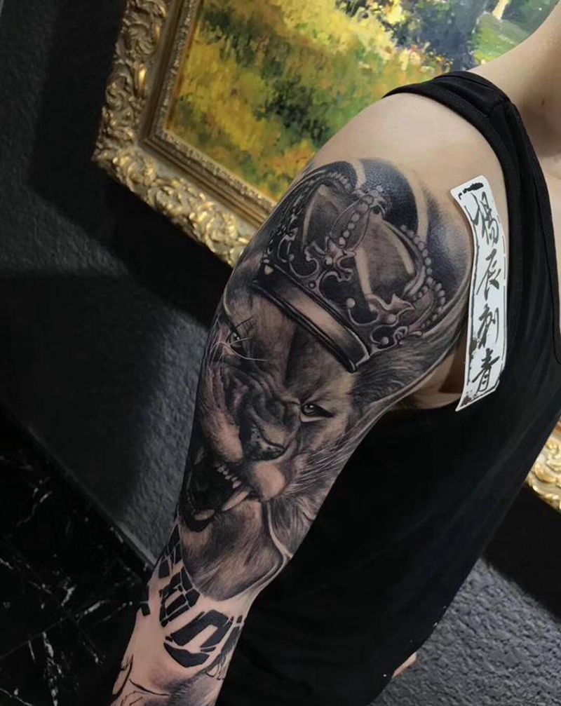 欧美花臂纹身图片_手臂欧美写实纹身图案