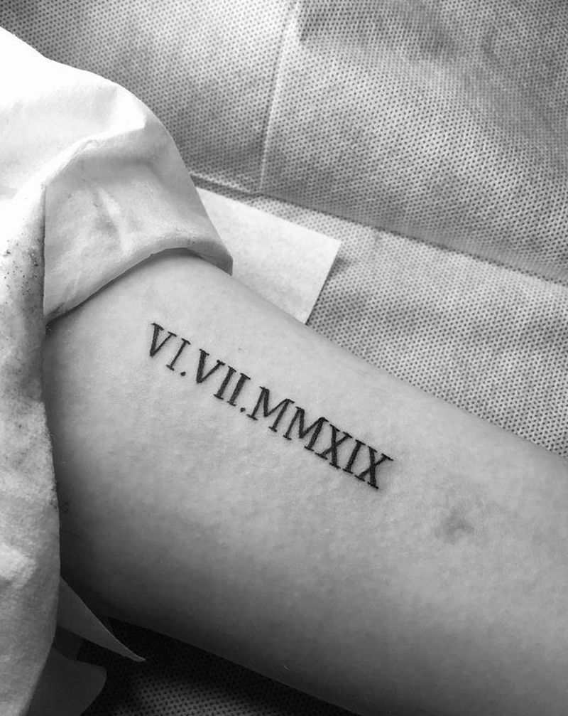 数字纹身图片_手臂数字纹身图案
