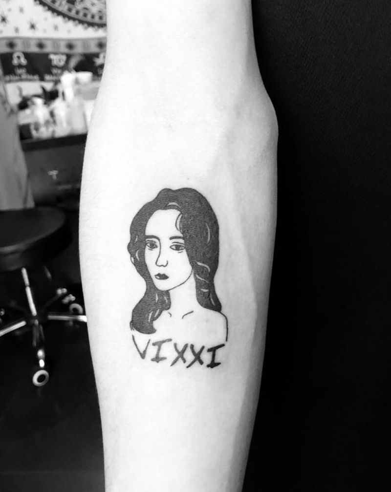 人像纹身图片_手臂人像纹身图案