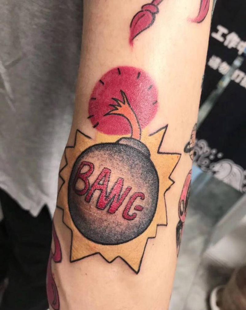 中图作品纹身图片_手臂New School纹身图案