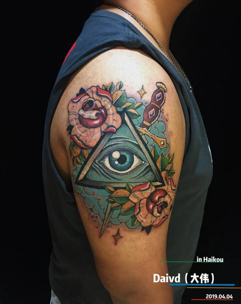 School纹身图片_手臂肩部Old SchoolNew School纹身图案