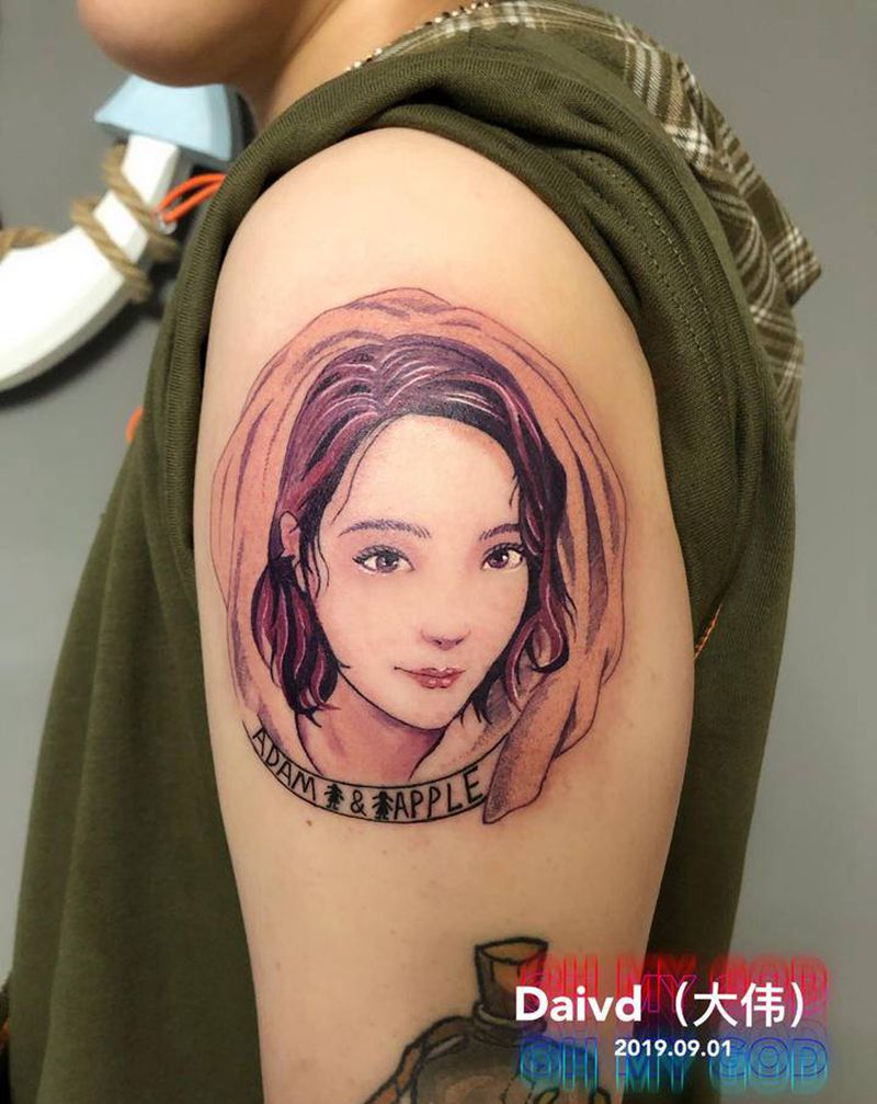 卡通肖像设计纹身图片_手臂New School纹身图案