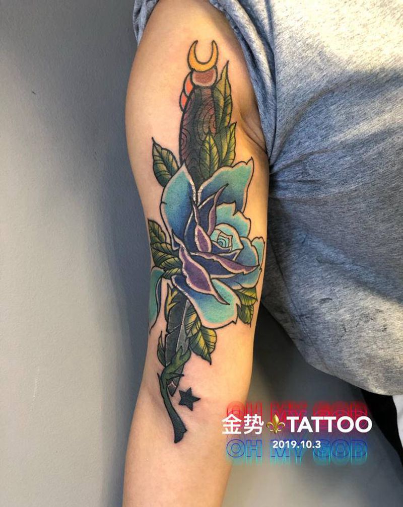 school遮盖纹身图片_手臂Old SchoolNew School纹身图案