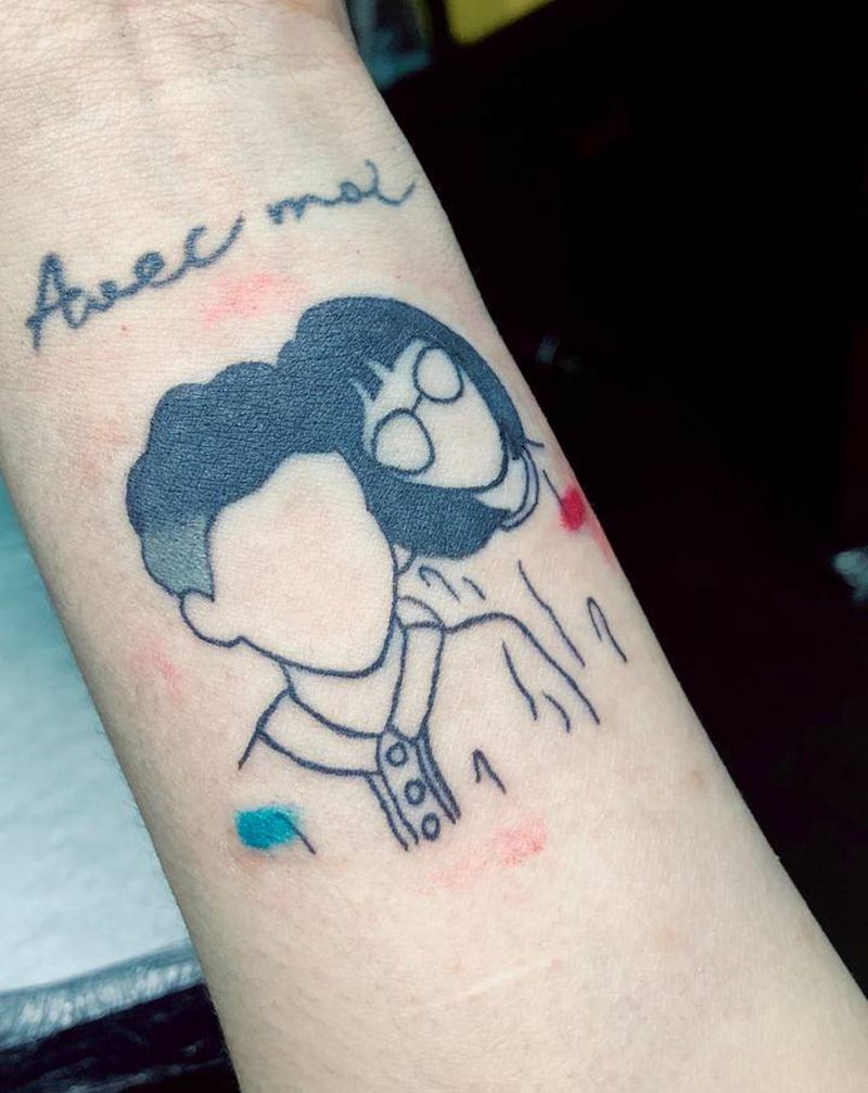 情侣照片纹身图片_手臂照片纹身图案