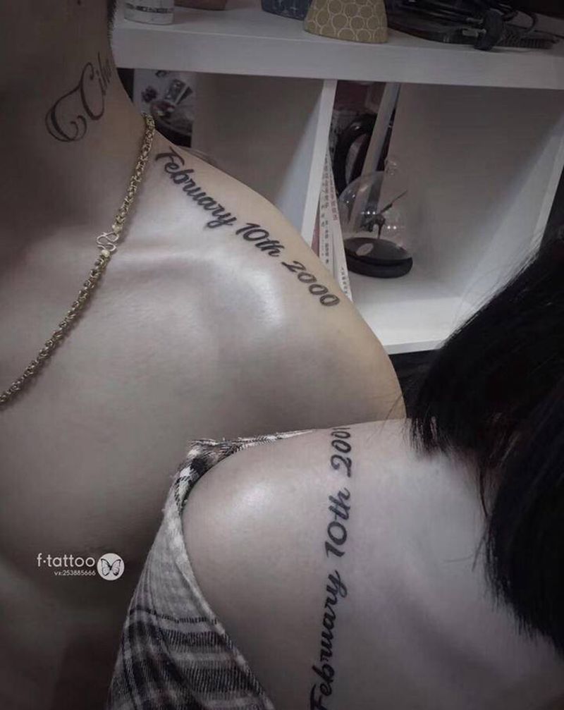 情侣纹身.纹身图片_英文情侣小清新纹身图案