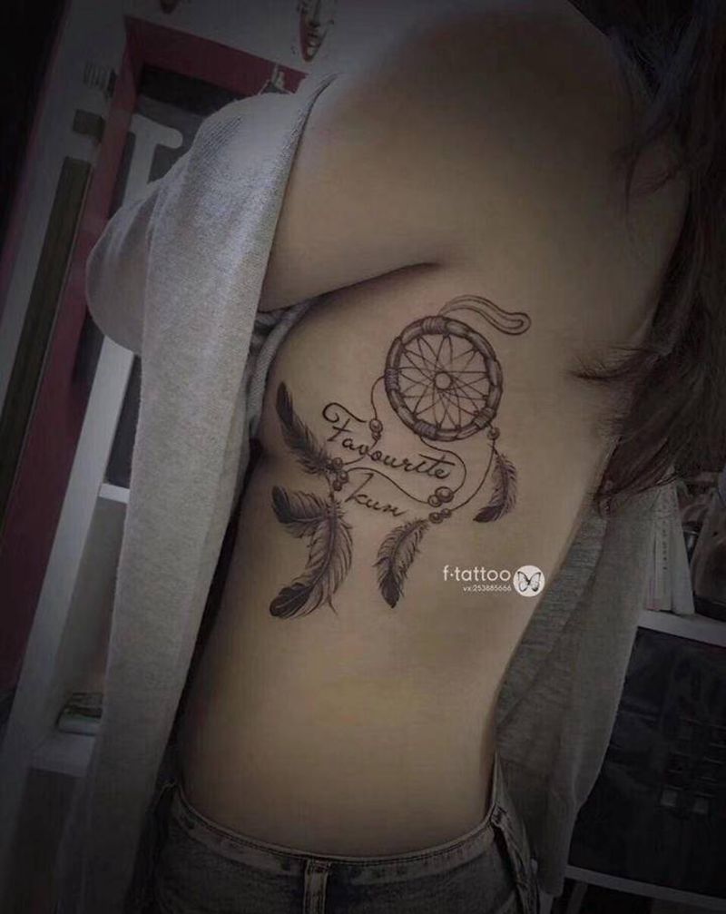 捕梦网.纹身图片_小清新捕梦网纹身图案