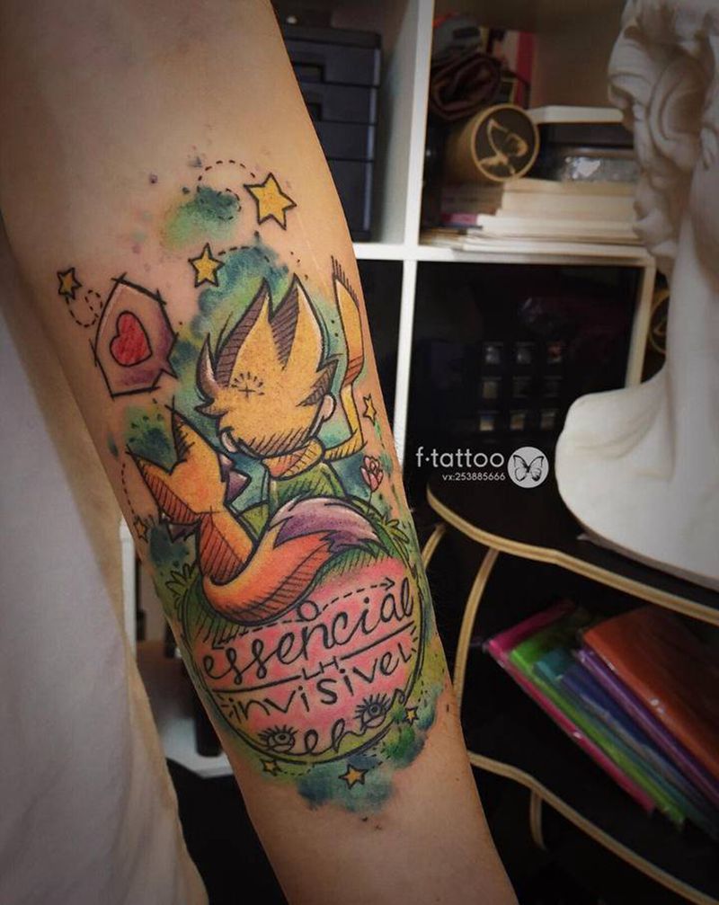 小王子.纹身图片_手臂Old School卡通纹身图案