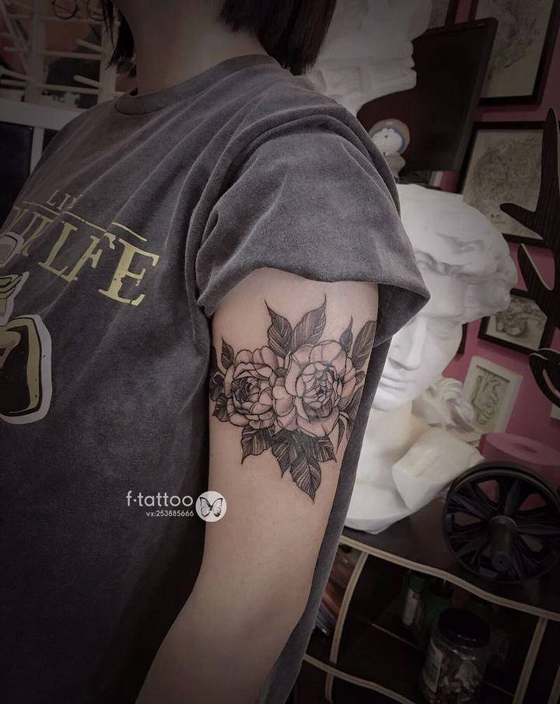 遮盖.纹身图片_手臂素花小清新遮盖纹身图案