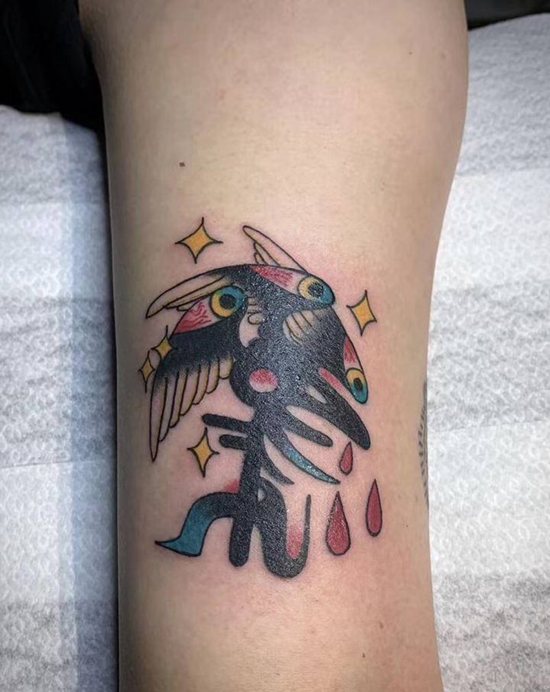 *纹身图片_手臂New School纹身图案