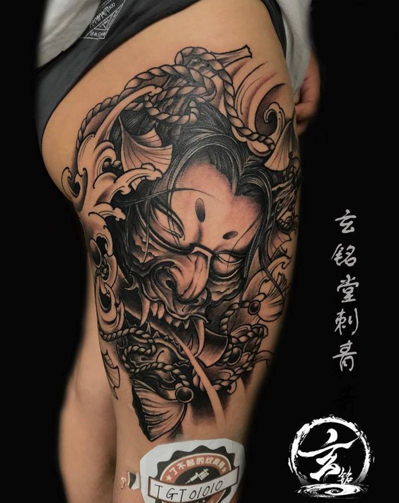 般若：怨纹身图片_新传统纹身图案