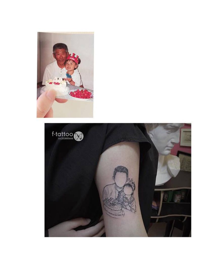 简笔.纹身图片_手臂照片纹身图案