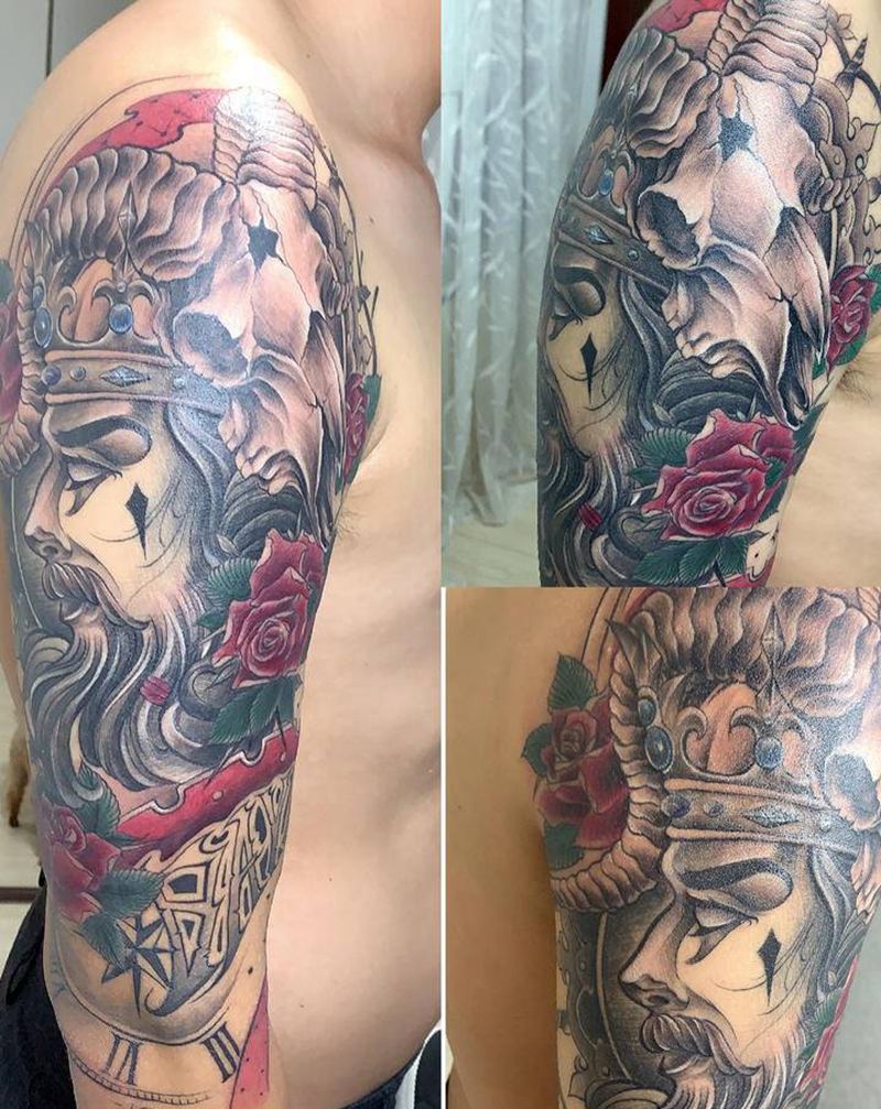 自我纹身图片_手臂New School纹身图案