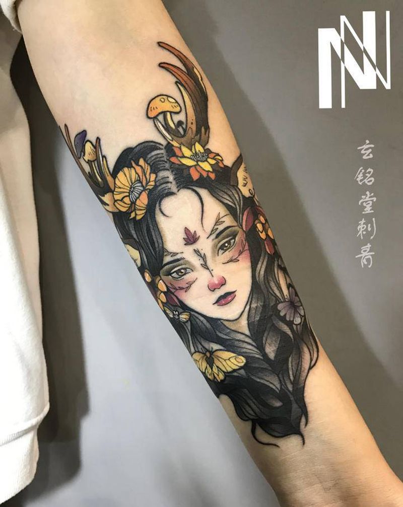 精灵纹身图片_新传统New School纹身图案