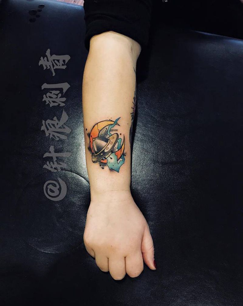 school小图纹身图片_手臂New School纹身图案