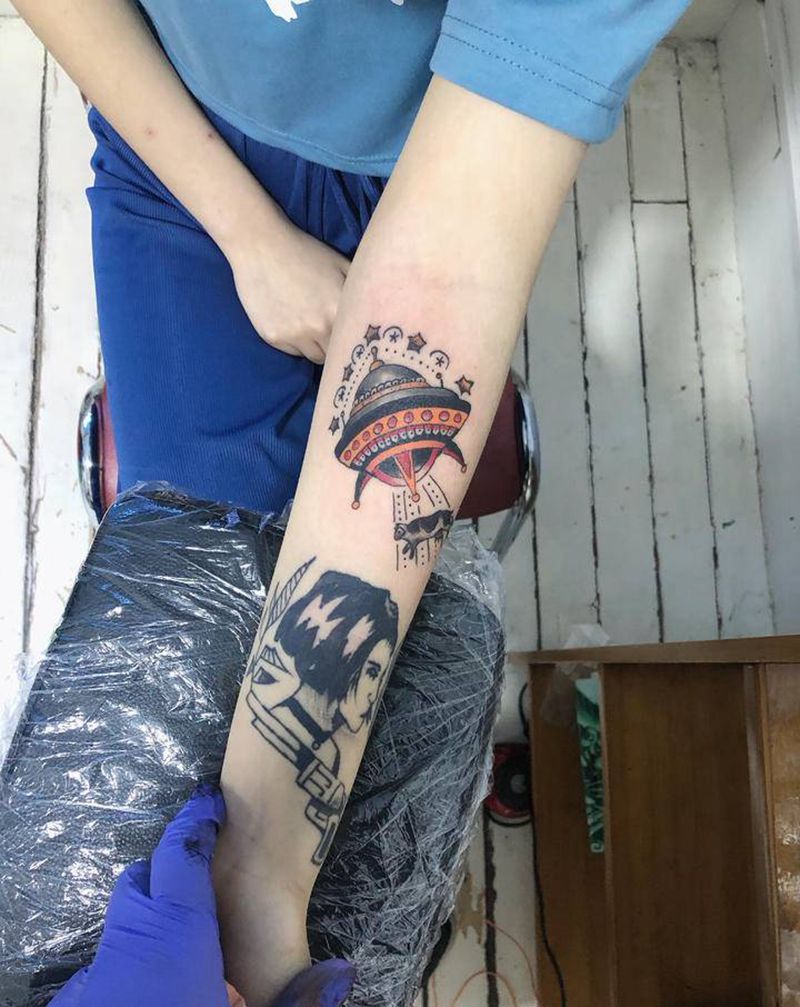 小图拼接纹身图片_手臂新传统老传统纹身图案