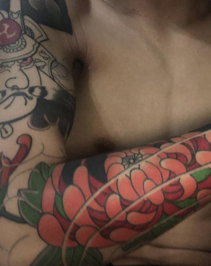 老传统花臂纹身图片_手臂手部老传统纹身图案