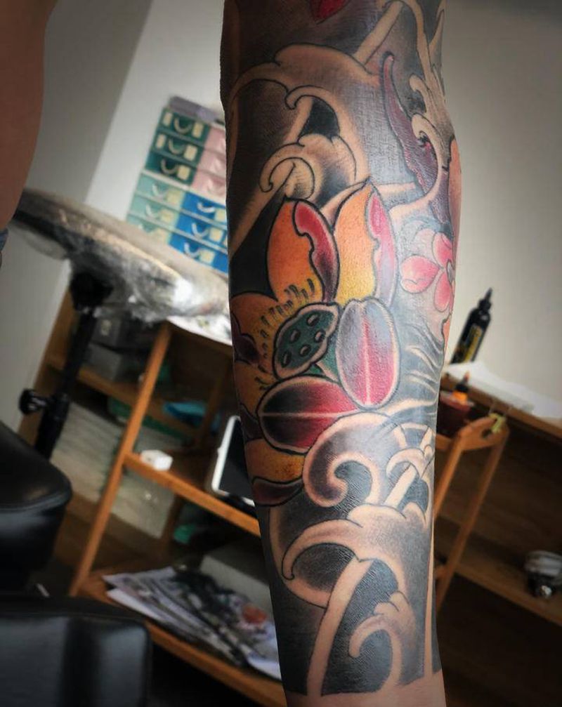 般若纹身图片_手臂新传统纹身图案