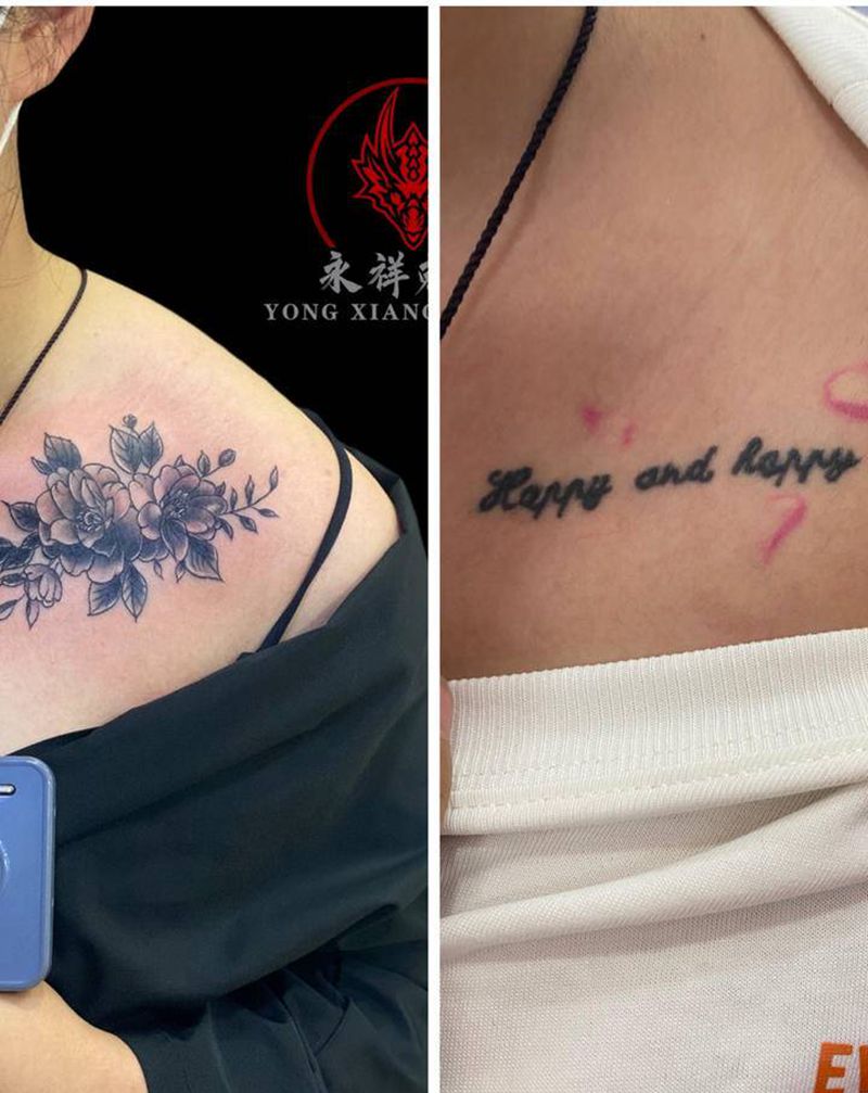 近期小作纹身图片_手臂肩部老传统新传统纹身图案