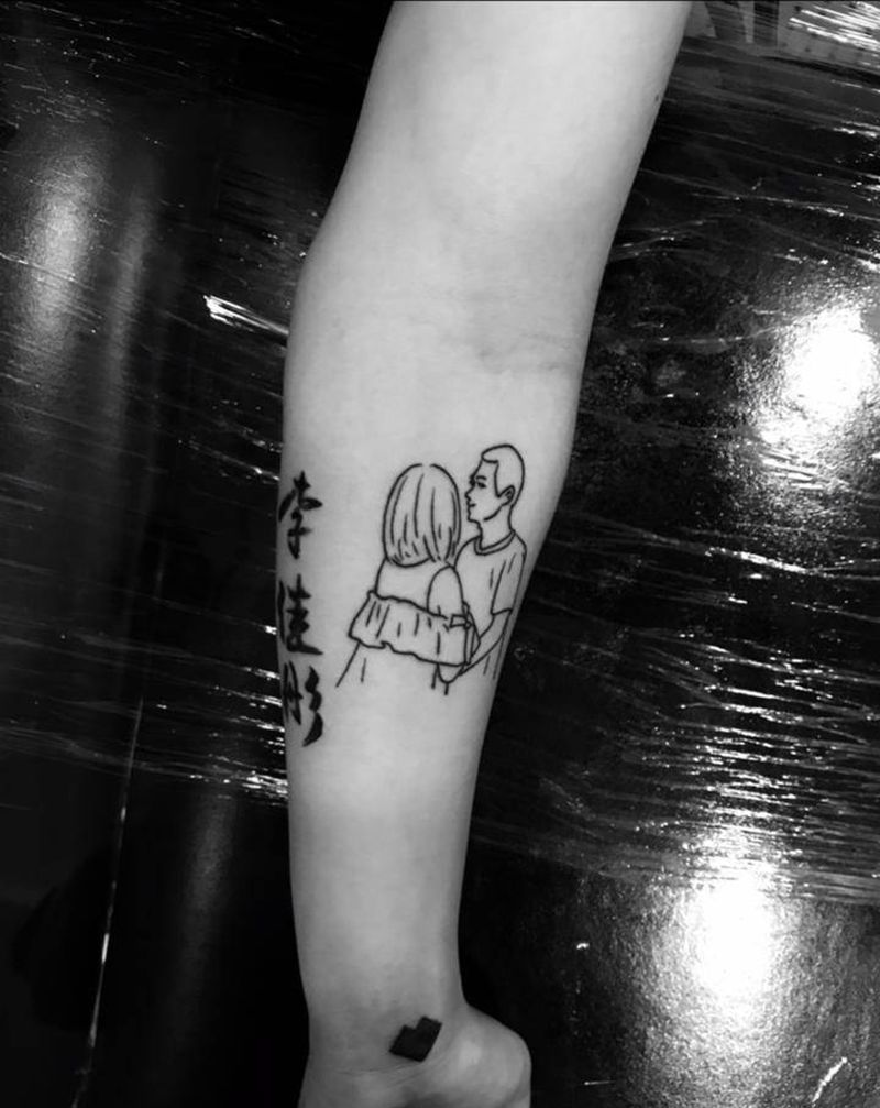 老传统七分袖、覆盖纹身图片_手臂老传统纹身图案