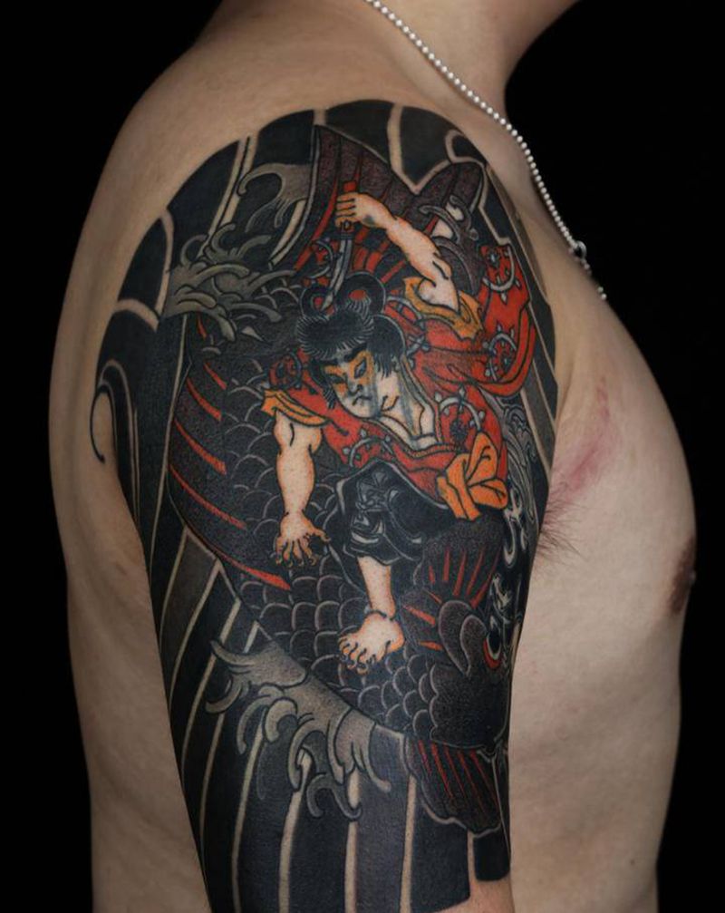 旧图遮盖纹身图片_手臂老传统纹身图案