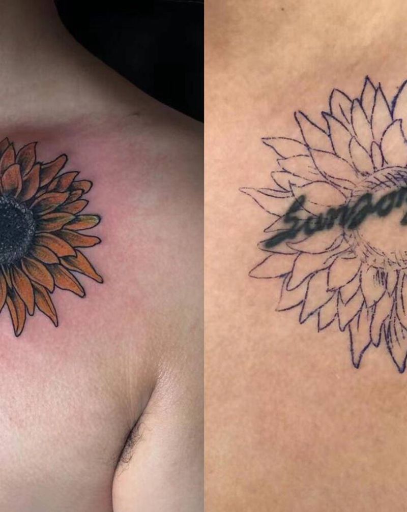 遮盖作品纹身图片_胸部纹身图案