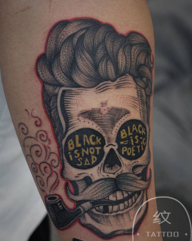 拼接纹身图片_手臂纹身图案