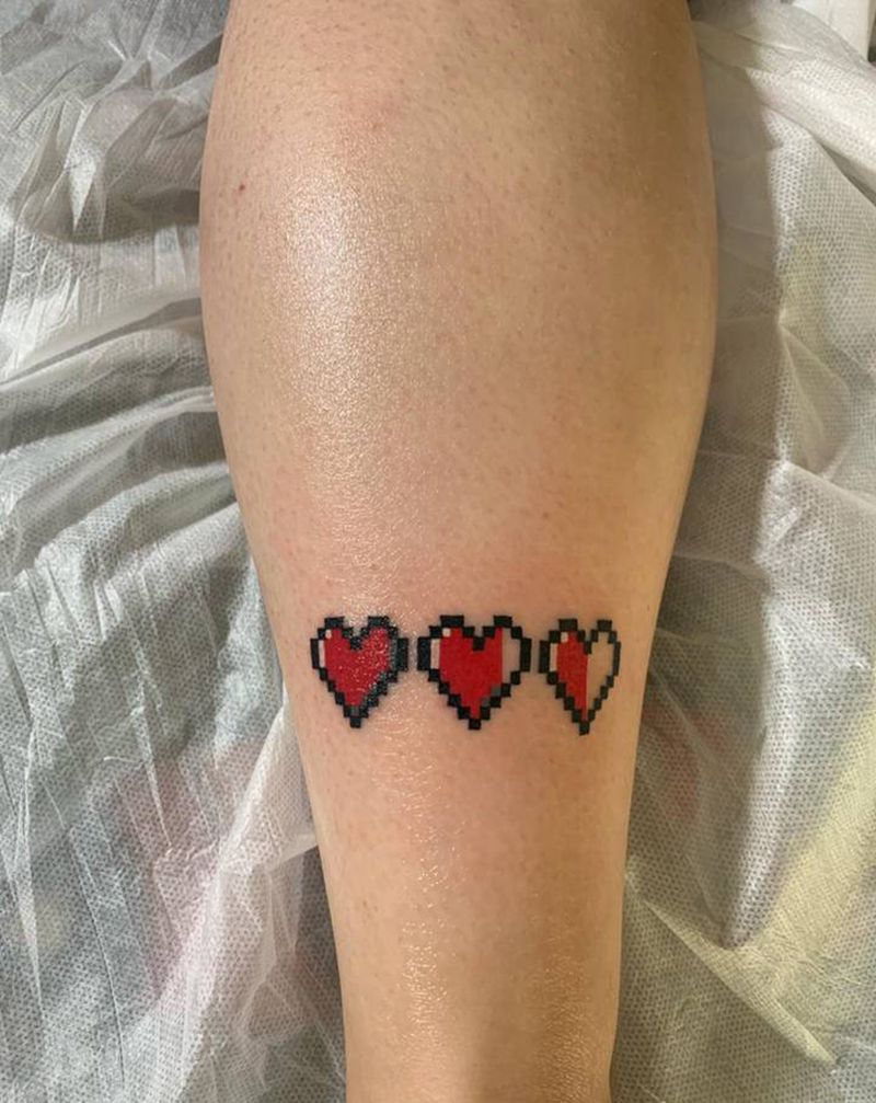 ❤️❤️❤️纹身图片_腿部几何小清新纹身图案