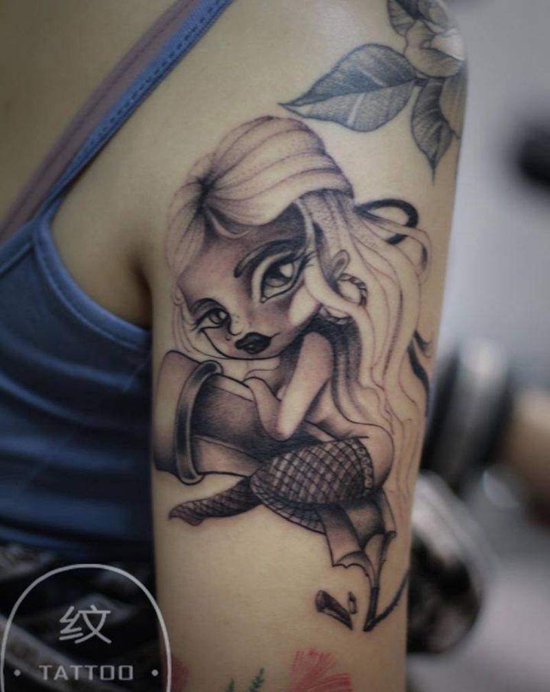 拼接纹身图片_手臂纹身图案