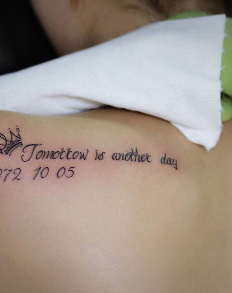 小清新纹身图片_肩部纹身图案