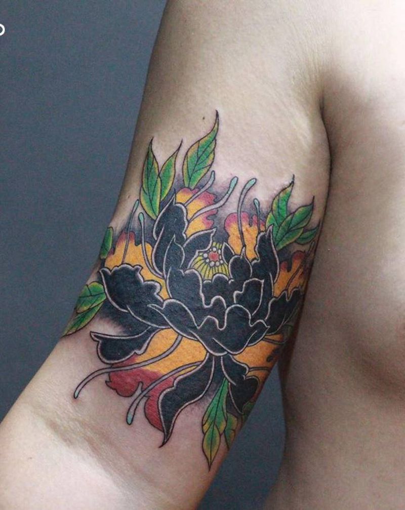 覆盖纹身图片_手臂新传统纹身图案