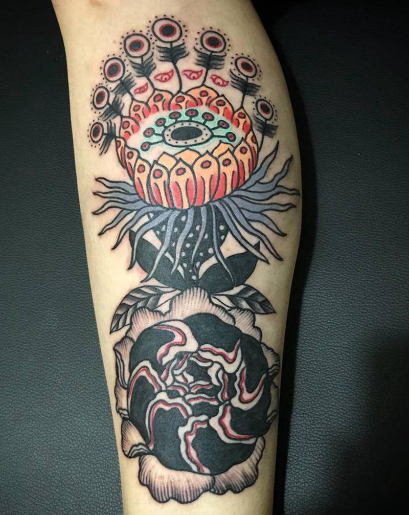 我的作品纹身图片_腿部纹身图案