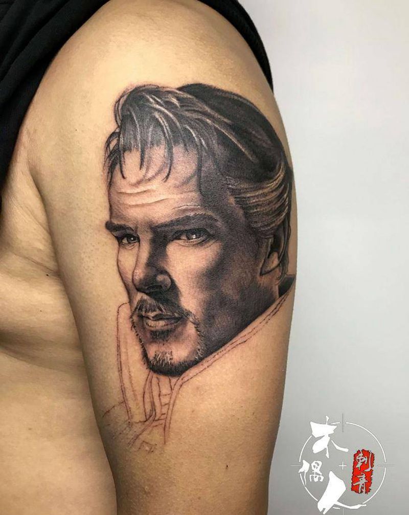 奇艺博士纹身图片_肩部纹身图案