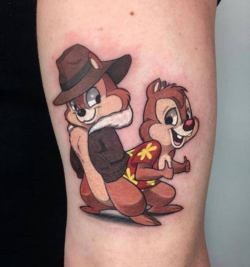 童年的记忆纹身图片_手臂New School纹身图案