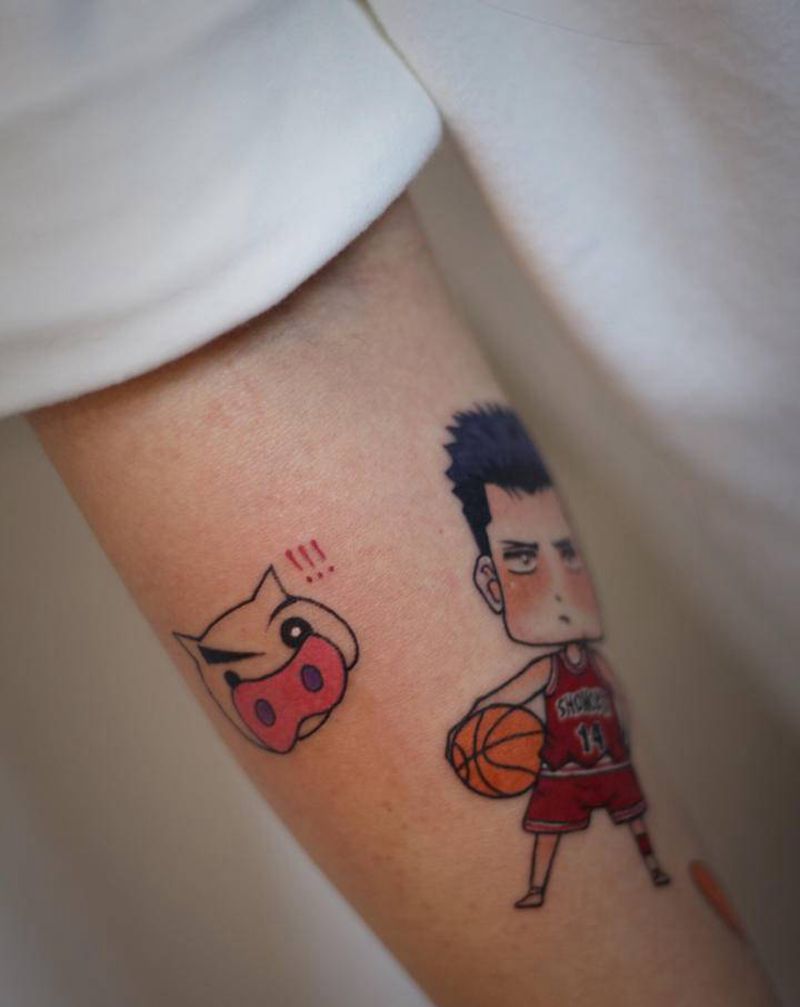 卡通纹身图片_手臂纹身图案