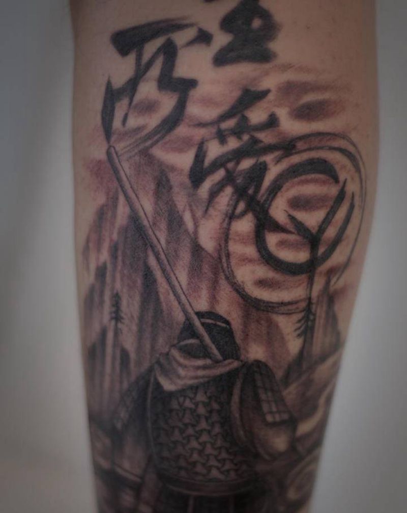 一生所爱纹身图片_腿部纹身图案