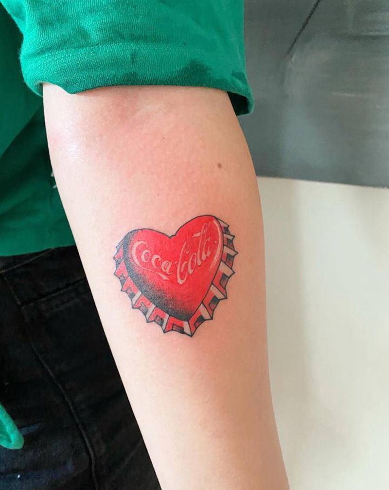 可乐纹身图片_手臂Old School纹身图案