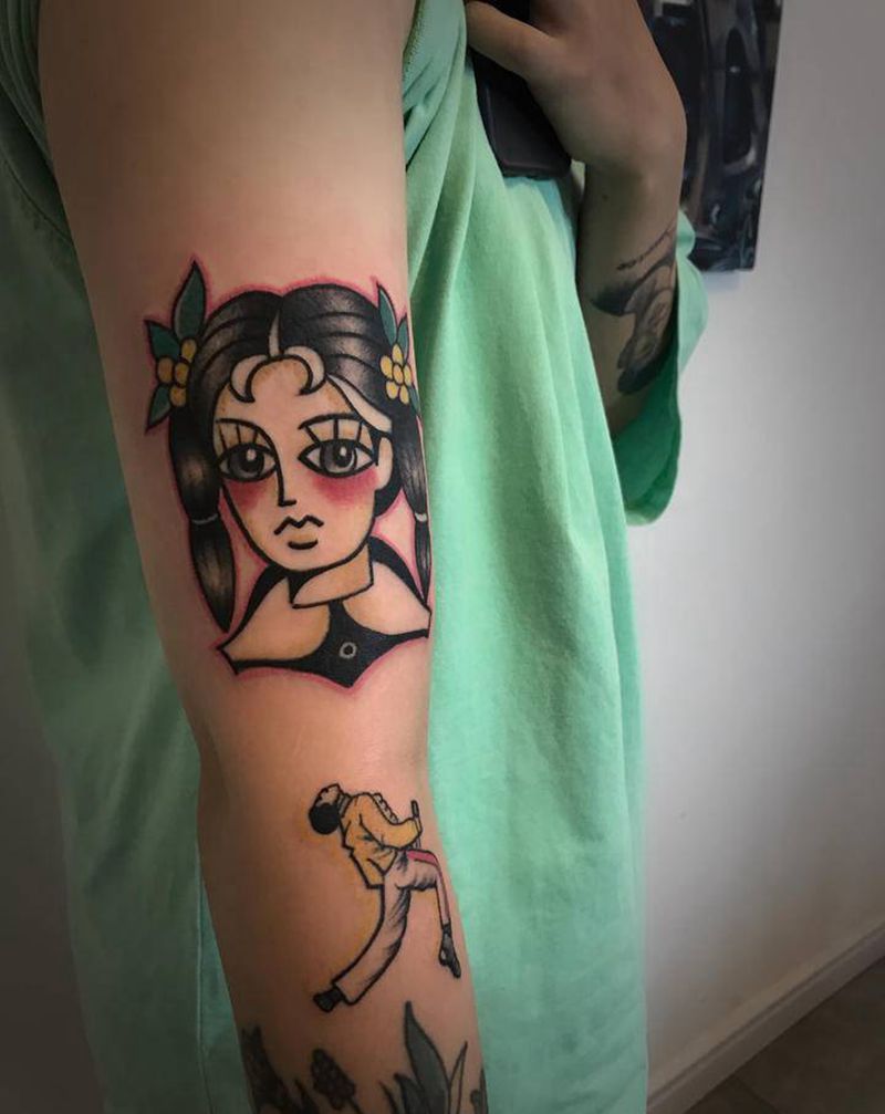 school纹身图片_手臂Old School纹身图案