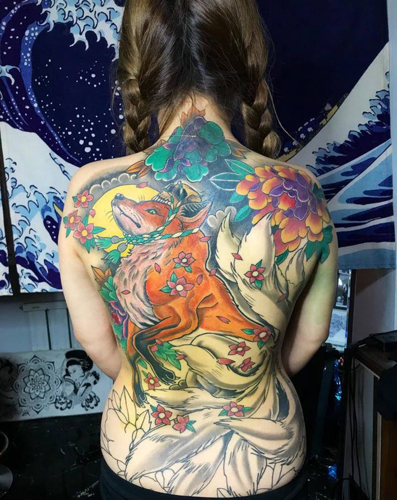 未完待续纹身图片_背部纹身图案