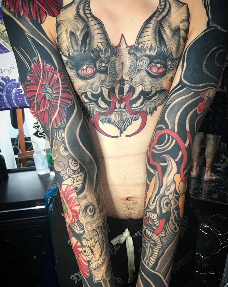 恢复后纹身图片_手臂胸部纹身图案