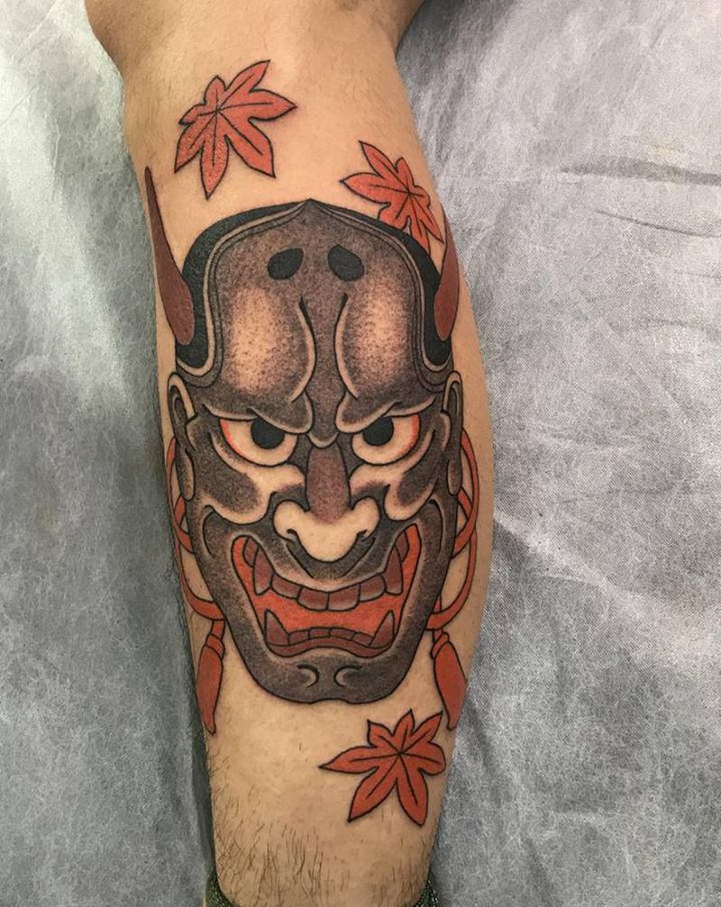 我的工作纹身图片_腿部纹身图案