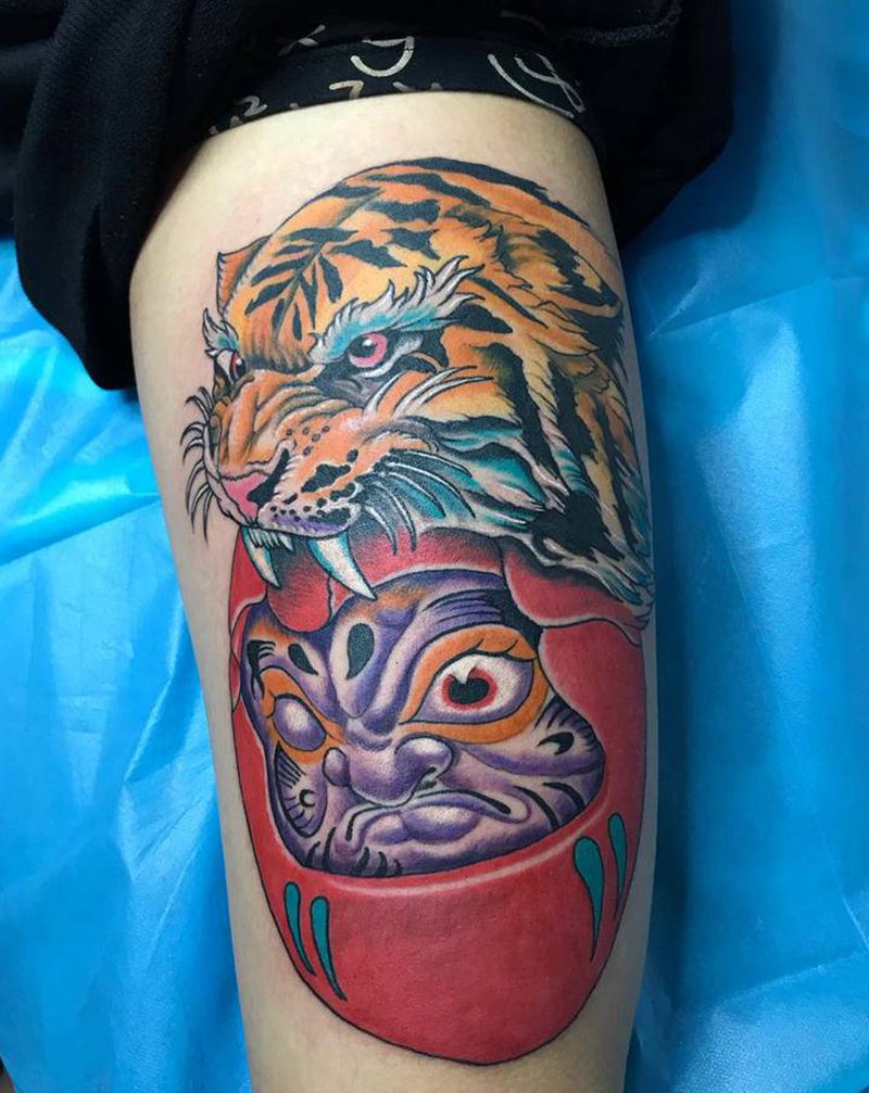 我的作品纹身图片_腿部New School纹身图案