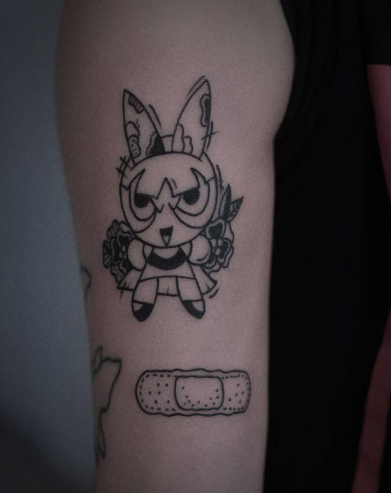 小女警纹身图片_手臂纹身图案